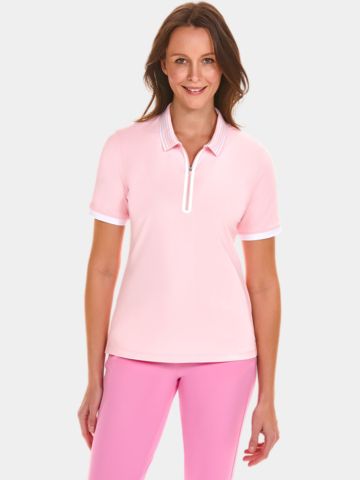 Valiente  Funktions Pique  Halbarm Polo rosa