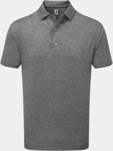 FootJoy Scottish Town Print Halbarm Polo grau
