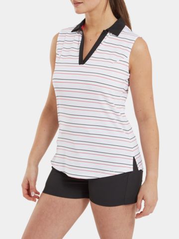 FootJoy STRIPED ohne Arm Polo gestreift