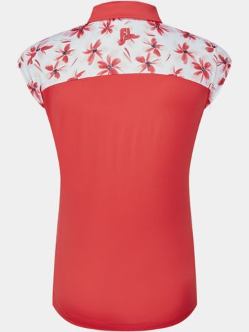 FootJoy Cap Sleeve Blocked Floral Print Lisle rot