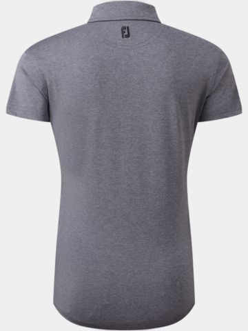 FootJoy Heather Self-Collar Halbarm Polo grau