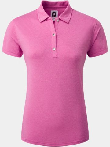 FootJoy Heather Self-Collar Halbarm Polo pink