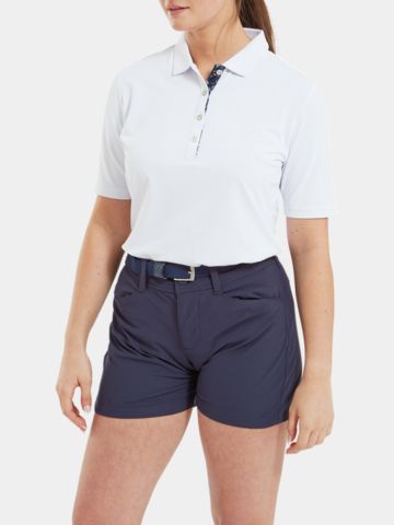 FootJoy Polokošile SOLID s polovičním rukávem bílá