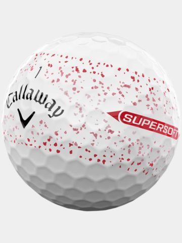 Callaway Supersoft Splatter 360 Golfbälle rot
