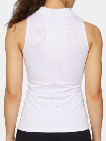 J.Lindeberg Leylo Sleeveless Top ohne Arm Polo weiß