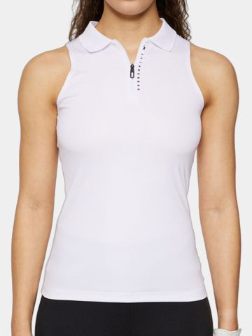 J.Lindeberg Leylo Sleeveless Top ohne Arm Polo weiß