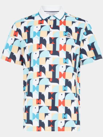 Penguin Pete´s 70´s Roadmap Halbarm Polo weiß