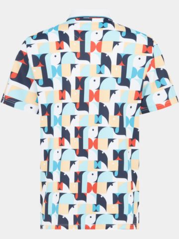 Penguin Pete´s 70´s Roadmap Halbarm Polo weiß