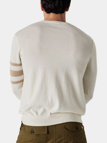 Callaway Legacy Triple Track Crew Neck Sweater Pullover ecru