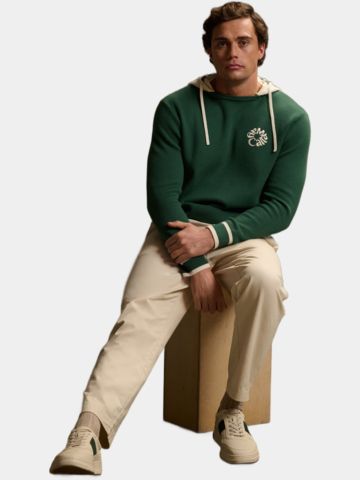 Callaway Legacy LS Blocked Logo Hooded Sweater Pullover dunkelgrün