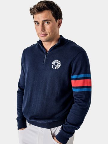 Callaway Legacy LS Triple Track 1/4 Zip Sweater Stretch Midlayer navy