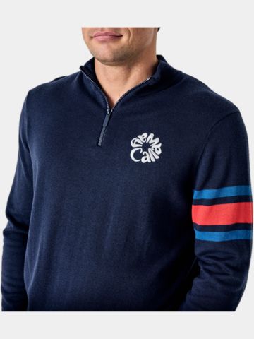 Callaway Legacy LS Triple Track 1/4 Zip Sweater Stretch Midlayer navy