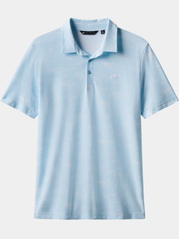 TravisMathew Featherweight City Halbarm Polo hellblau