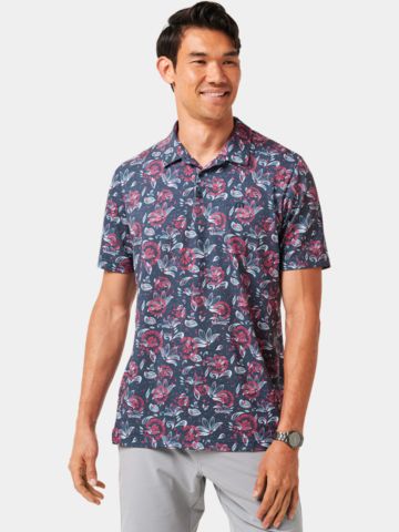 TravisMathew Featherweight Flourish Halbarm Polo schwarz