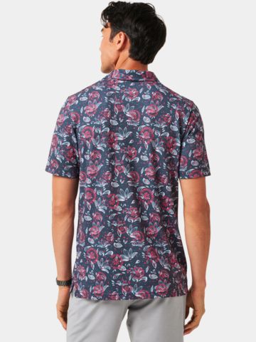 TravisMathew Featherweight Flourish Halbarm Polo schwarz