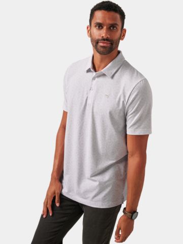 TravisMathew Free Passage Halbarm Polo weiß
