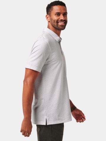 TravisMathew Free Passage Halbarm Polo weiß