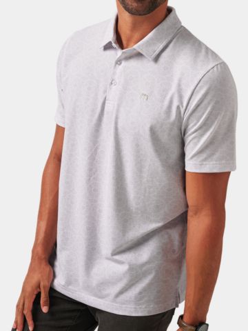 TravisMathew Free Passage Halbarm Polo weiß