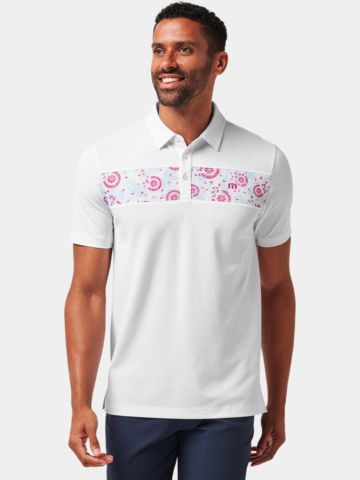 TravisMathew Good Flourish Halbarm Polo weiß