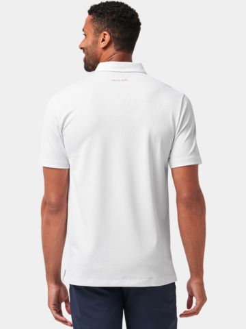 TravisMathew Good Good Flourish Halbarm Polo weiß