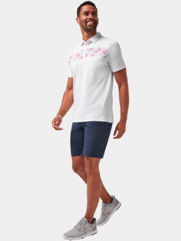 TravisMathew Good Good Flourish Halbarm Polo weiß
