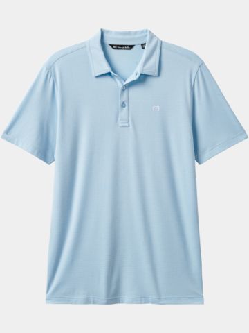 TravisMathew The Heater Halbarm Polo hellblau