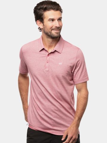 TravisMathew The Zinna Halbarm Polo rot