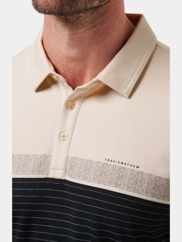 TravisMathew Hang Glide Halbarm Polo sand