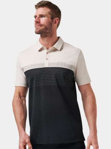 TravisMathew Hang Glide Halbarm Polo sand