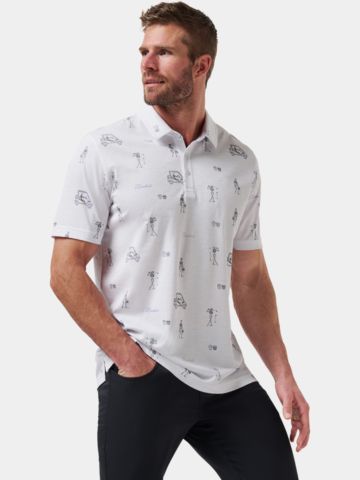 TravisMathew Lost City Halbarm Polo weiß