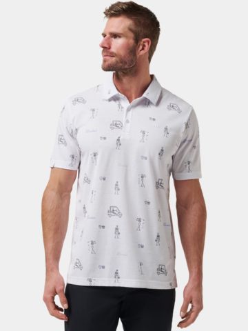 TravisMathew Lost City Halbarm Polo weiß