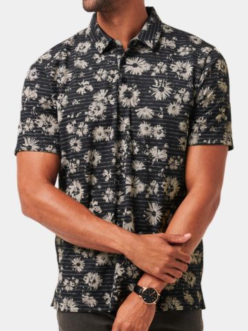 TravisMathew Shaded Grove Halbarm Polo schwarz