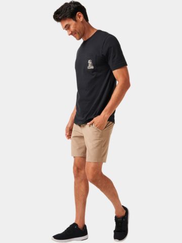 TravisMathew Lost Cave Pocket Halbarm T-Shirt schwarz