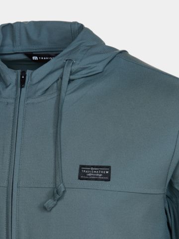 TravisMathew  Strečová bunda WANDERLUST HOODIE olivový