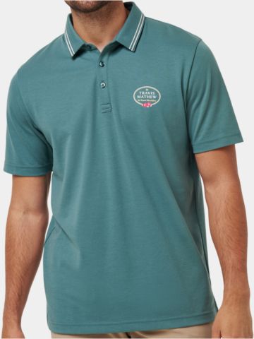 TravisMathew PATRON PARADE Halbarm Polo oliv