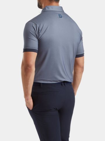 FootJoy Banded Birdseye Halbarm Polo navy