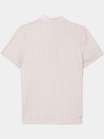 Lacoste AOP Halbarm Polo rosa