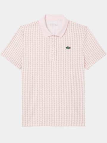 Lacoste AOP Halbarm Polo rosa