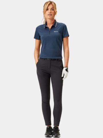 Macade Golf Tech Zip Shirt Halbarm Polo navy