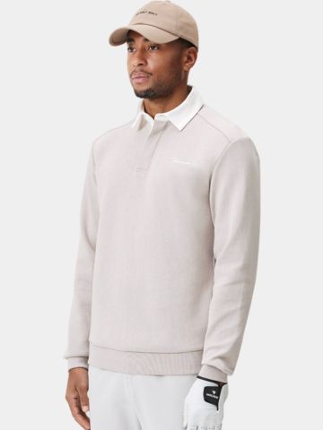 Macade Golf Range Longsleeve Shirt Langarm Polo beige