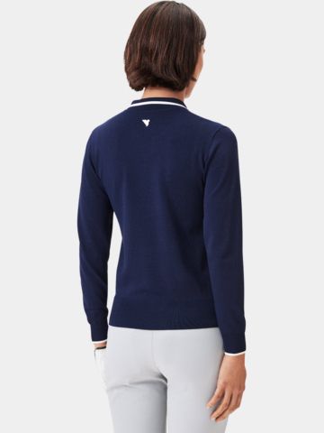 Macade Golf Ella Knit Top Langarm Polo navy