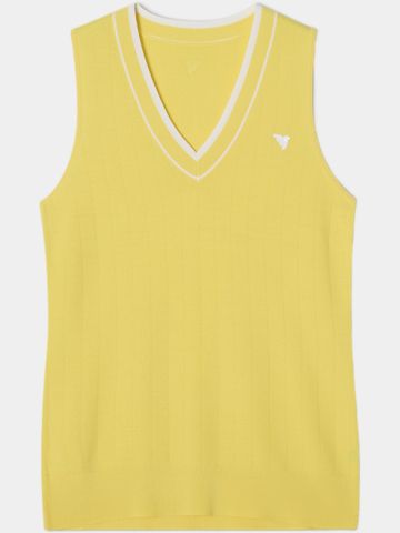 Macade Golf Ana Sleeveless V-Neck Strick Pullunder gelb