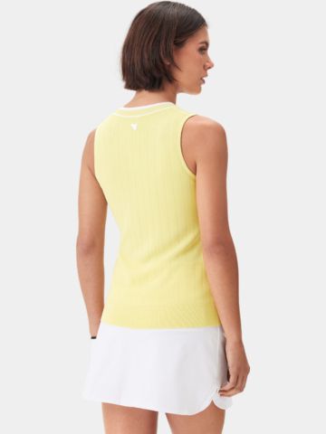 Macade Golf Ana Sleeveless V-Neck Knit Sweater yellow