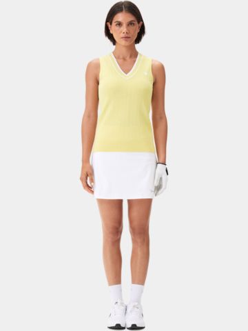 Macade Golf Ana Sleeveless V-Neck Strick Pullunder gelb