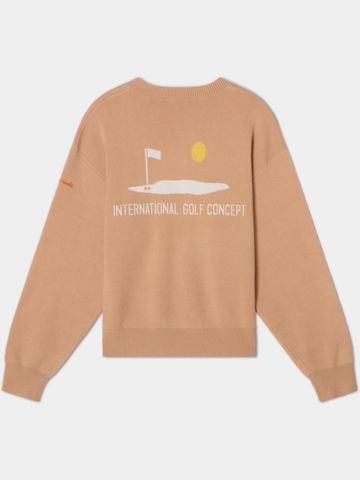 Macade Golf Concept Oversized Sweater Strick Pullover beige