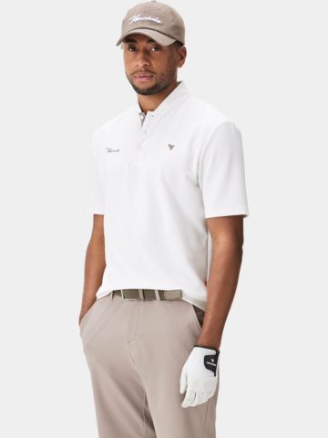 Macade Golf Heath Bomber Shirt Halbarm Polo weiß