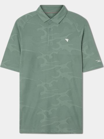 Macade Golf Nolan Camo Shirt Halbarm Polo grün