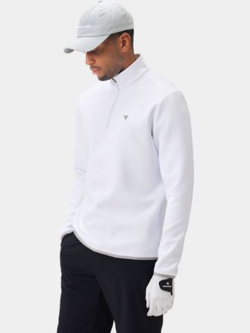 Macade Golf Therma Quarter Zip Stretch Midlayer offwhite