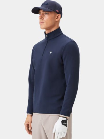 Macade Golf Therma Quarter Zip Stretch Midlayer navy