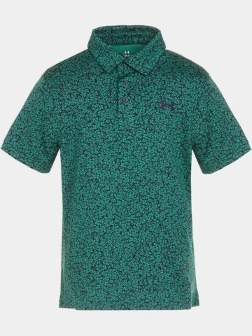 Under Armour UA Playoff Printed Halbarm Polo dunkelgrün